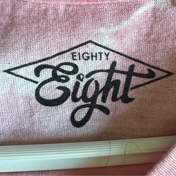 Tie Dye Pink and White Mush T-Shirt - Picture 2 of 2